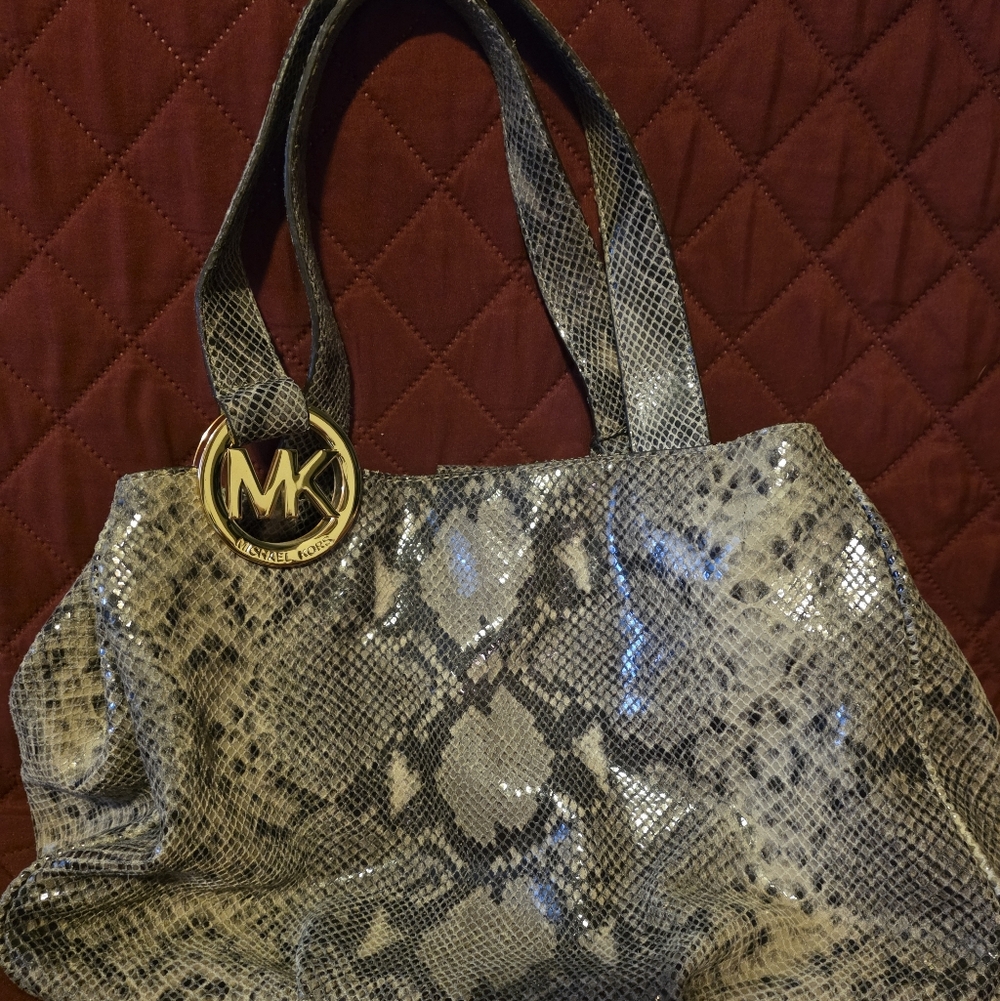 Michael Kors  Python Print Shoulder Bag